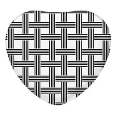 Seamless Stripe Pattern Lines Heart Glass Fridge Magnet (4 Pack) by Apen