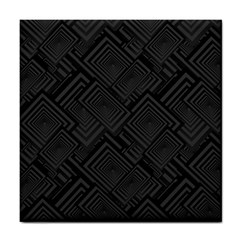 Diagonal Square Black Background Tile Coaster