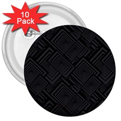 Diagonal Square Black Background 3  Buttons (10 Pack)  by Apen