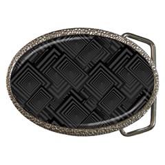 Diagonal Square Black Background Belt Buckles