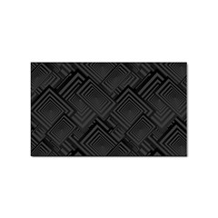 Diagonal Square Black Background Sticker (rectangular)