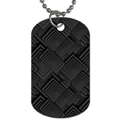 Diagonal Square Black Background Dog Tag (one Side)