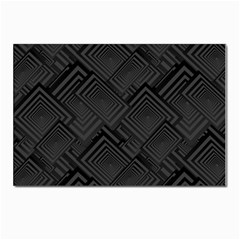 Diagonal Square Black Background Postcard 4 x 6  (pkg Of 10)