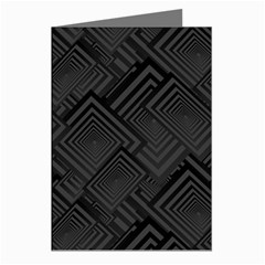 Diagonal Square Black Background Greeting Cards (pkg Of 8) by Apen