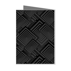 Diagonal Square Black Background Mini Greeting Cards (pkg Of 8)