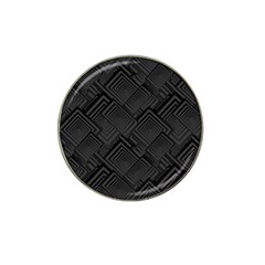 Diagonal Square Black Background Hat Clip Ball Marker by Apen