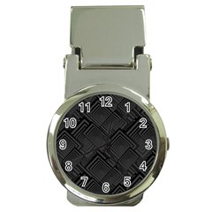 Diagonal Square Black Background Money Clip Watches