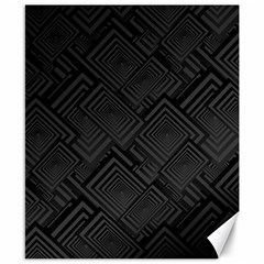 Diagonal Square Black Background Canvas 8  X 10 