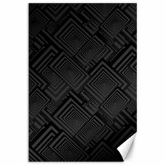 Diagonal Square Black Background Canvas 12  X 18 