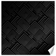 Diagonal Square Black Background Canvas 16  X 16  by Apen