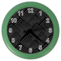 Diagonal Square Black Background Color Wall Clock by Apen