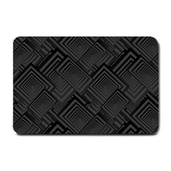 Diagonal Square Black Background Small Doormat by Apen