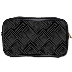 Diagonal Square Black Background Toiletries Bag (two Sides)