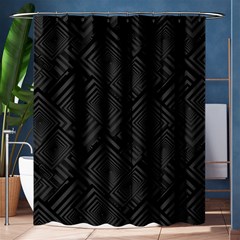 Diagonal Square Black Background Shower Curtain 60  X 72  (medium) 