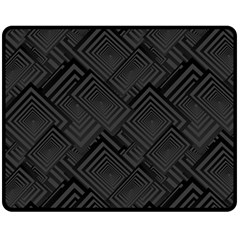 Diagonal Square Black Background Two Sides Fleece Blanket (medium)