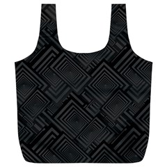 Diagonal Square Black Background Full Print Recycle Bag (xl)