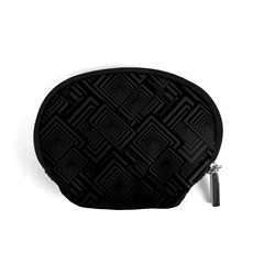 Diagonal Square Black Background Accessory Pouch (small)