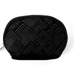 Diagonal Square Black Background Accessory Pouch (Medium) Back