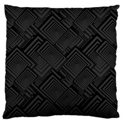 Diagonal Square Black Background Standard Premium Plush Fleece Cushion Case (one Side)