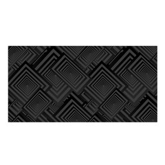 Diagonal Square Black Background Satin Shawl 45  X 80 