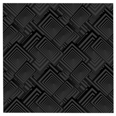 Diagonal Square Black Background Wooden Puzzle Square by Apen