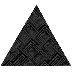 Diagonal Square Black Background Wooden Puzzle Triangle