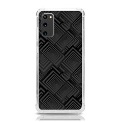 Diagonal Square Black Background Samsung Galaxy S20 6 2 Inch Tpu Uv Case by Apen