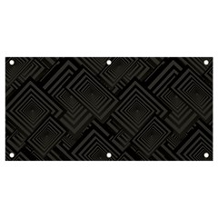 Diagonal Square Black Background Banner And Sign 4  X 2 