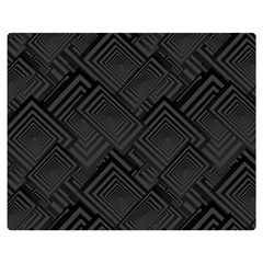 Diagonal Square Black Background Premium Plush Fleece Blanket (medium)