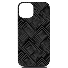 Diagonal Square Black Background Iphone 14 Black Uv Print Case