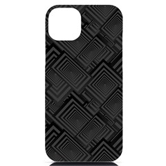 Diagonal Square Black Background Iphone 14 Plus Black Uv Print Case