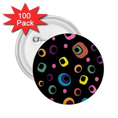 Abstract Background Retro 60s 70s 2 25  Buttons (100 Pack) 