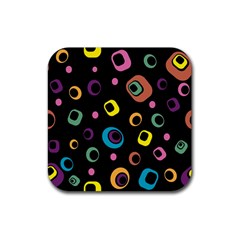 Abstract Background Retro 60s 70s Rubber Coaster (square)