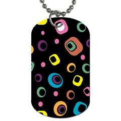 Abstract Background Retro 60s 70s Dog Tag (one Side)