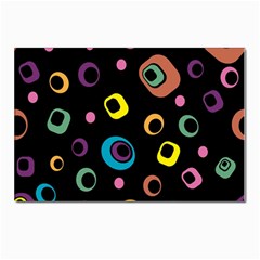 Abstract Background Retro 60s 70s Postcards 5  X 7  (pkg Of 10) by Apen