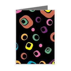 Abstract Background Retro 60s 70s Mini Greeting Card