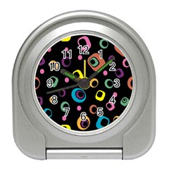 Abstract Background Retro 60s 70s Travel Alarm Clock by Apen