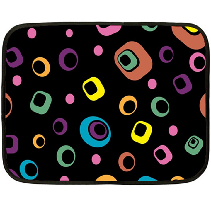 Abstract Background Retro 60s 70s Two Sides Fleece Blanket (Mini)