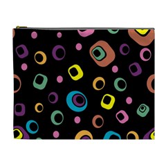 Abstract Background Retro 60s 70s Cosmetic Bag (xl) by Apen