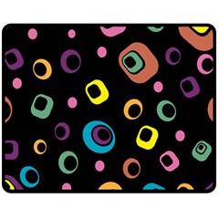 Abstract Background Retro 60s 70s Fleece Blanket (medium) by Apen