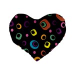 Abstract Background Retro 60s 70s Standard 16  Premium Heart Shape Cushions Back