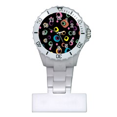 Abstract Background Retro 60s 70s Plastic Nurses Watch