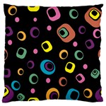 Abstract Background Retro 60s 70s Large Premium Plush Fleece Cushion Case (Two Sides) Front