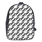 Diagonal Stripe Pattern School Bag (XL) Front