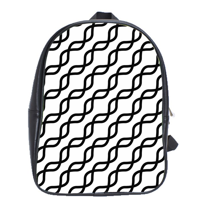 Diagonal Stripe Pattern School Bag (XL)