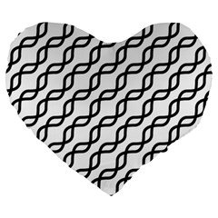 Diagonal Stripe Pattern Large 19  Premium Heart Shape Cushions by Apen