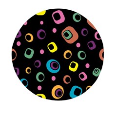 Abstract Background Retro 60s 70s Mini Round Pill Box (pack Of 3) by Apen