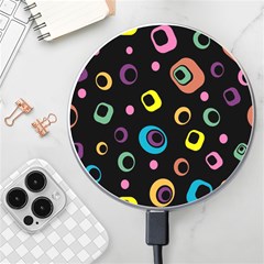 Abstract Background Retro 60s 70s Wireless Fast Charger(white) by Apen