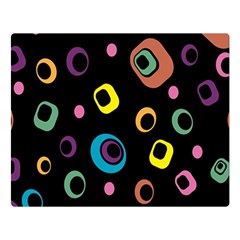 Abstract Background Retro 60s 70s Premium Plush Fleece Blanket (large) by Apen