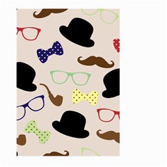 Moustache Hat Bowler Bowler Hat Large Garden Flag (two Sides) by Apen